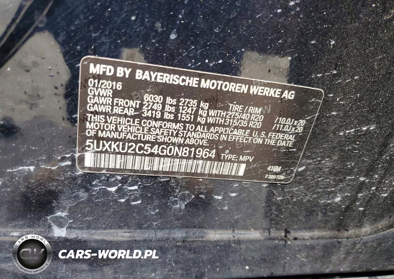 2016 BMW X6 xDrive35I VIN:5UXKU2C54G0N81964 - 13