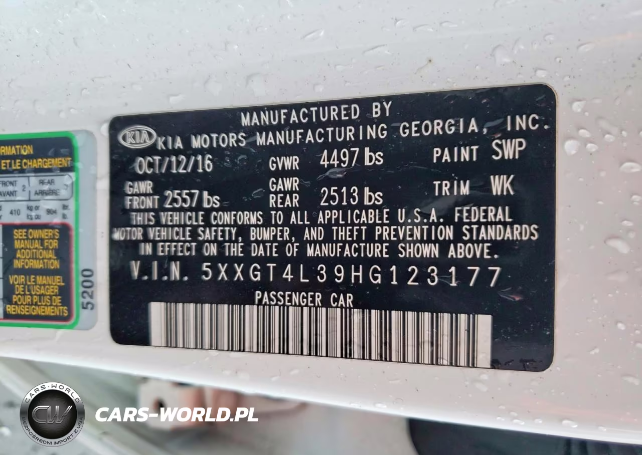 2017 Kia Optima Lx VIN:5XXGT4L39HG123177 - 13
