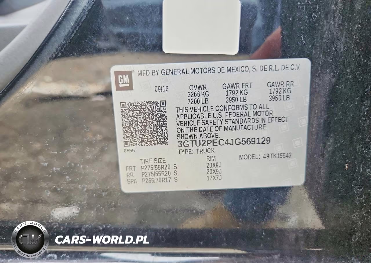 2018 GMC Sierra K1500 Denali VIN:3GTU2PEC4JG569129 - 12