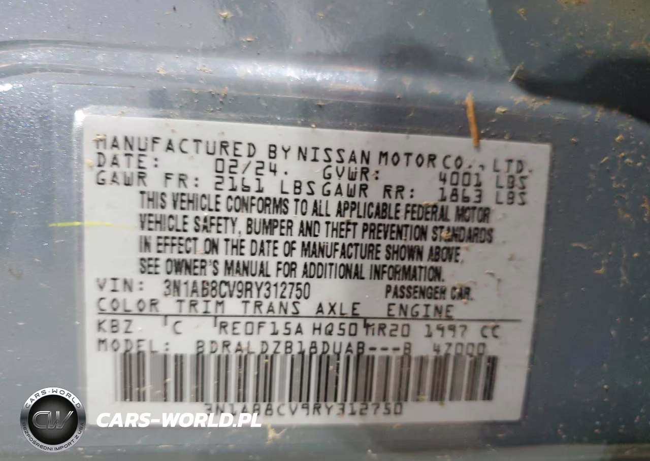 2024 Nissan Sentra Sv VIN:3N1AB8CV9RY312750 - 12