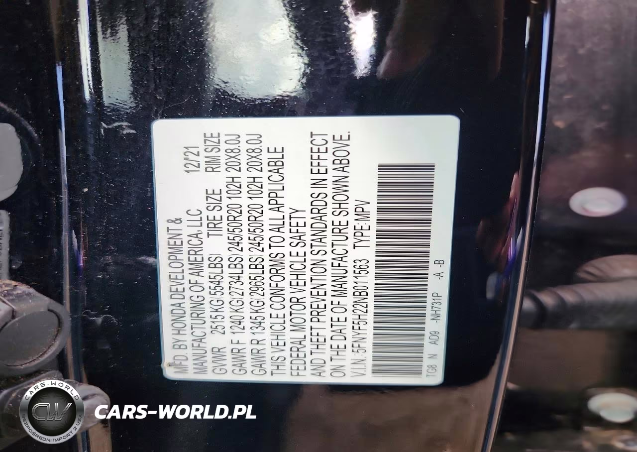 2022 Honda Pilot Se VIN:5FNYF5H22NB011563 - 14