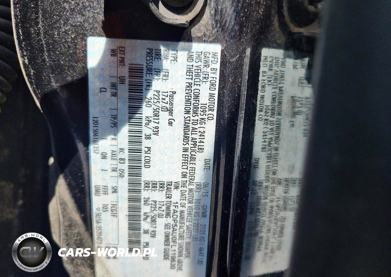 2015 Ford C-Max Se VIN:1FADP5AU0FL119630 - 12