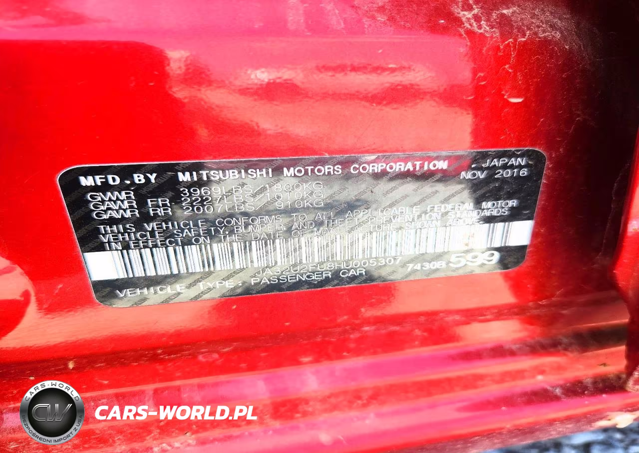 2017 Mitsubishi Lancer Es VIN:JA32U2FU8HU005307 - 13