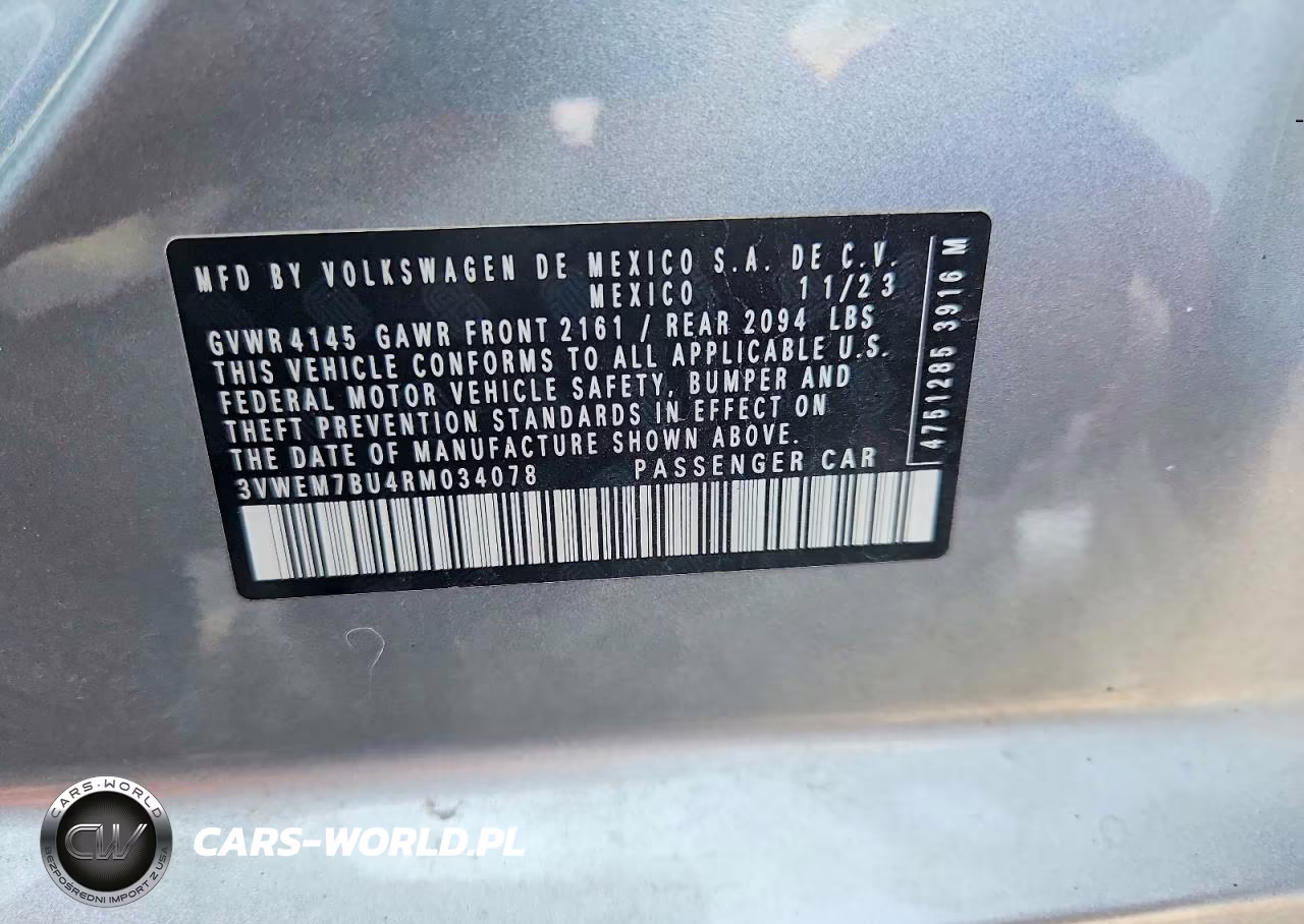 2024 Volkswagen Jetta Se VIN:3VWEM7BU4RM034078 - 13