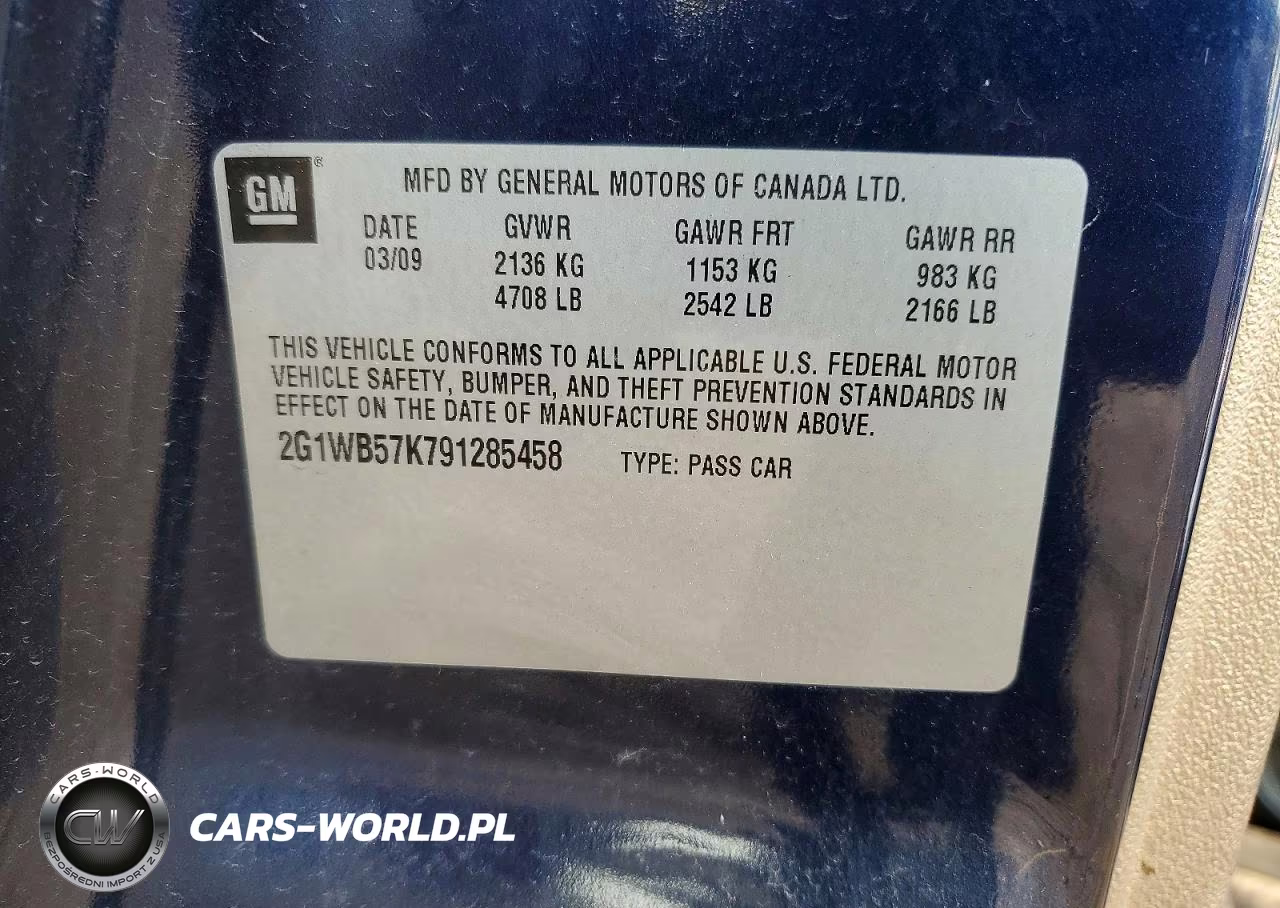 2009 Chevrolet Impala Ls VIN:2G1WB57K791285458 - 12
