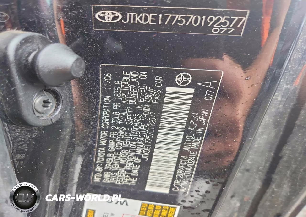 2007 Scion Tc Base VIN:JTKDE177570192577 - 12