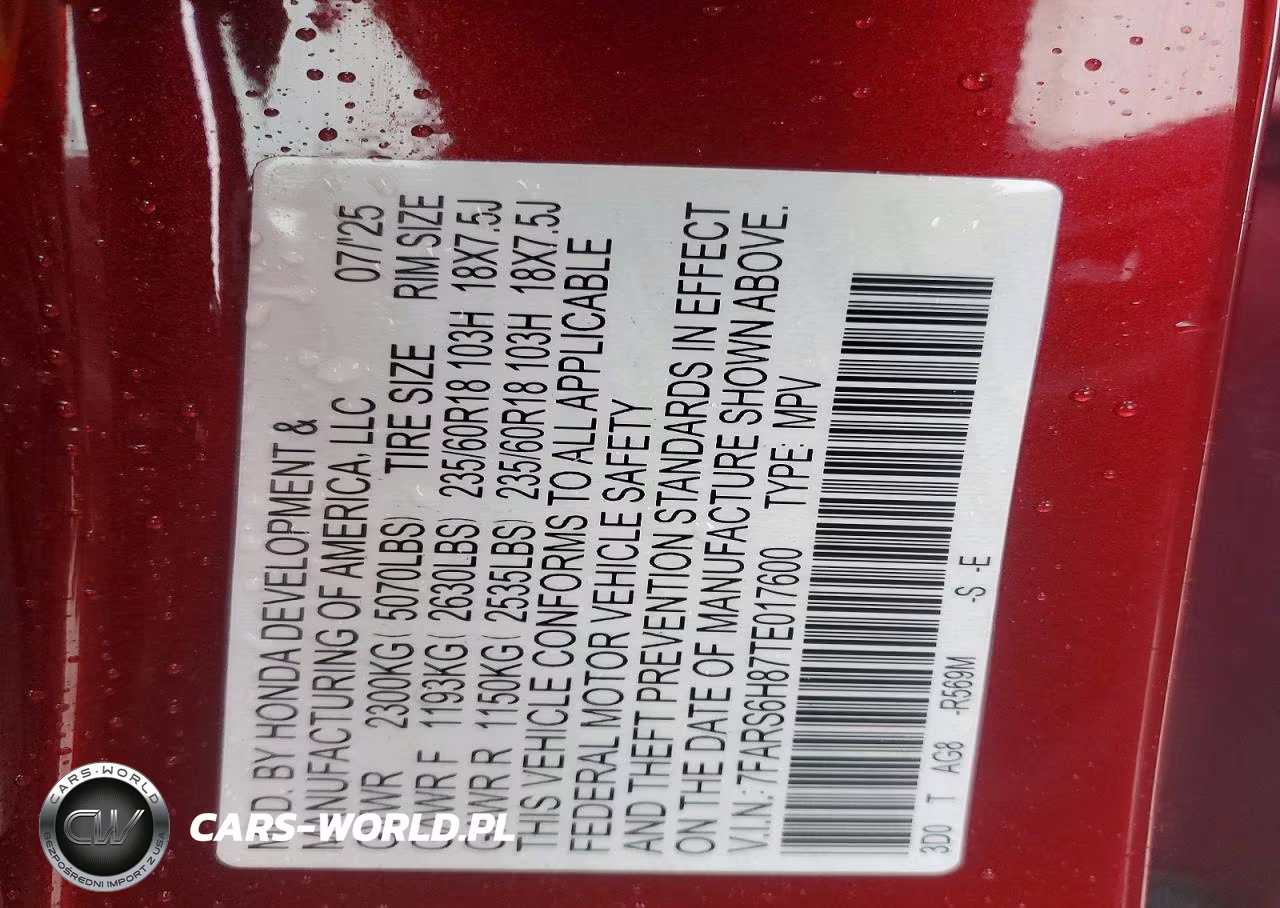 2026 Honda Cr-V Sport-L VIN:7FARS6H87TE017600 - 14