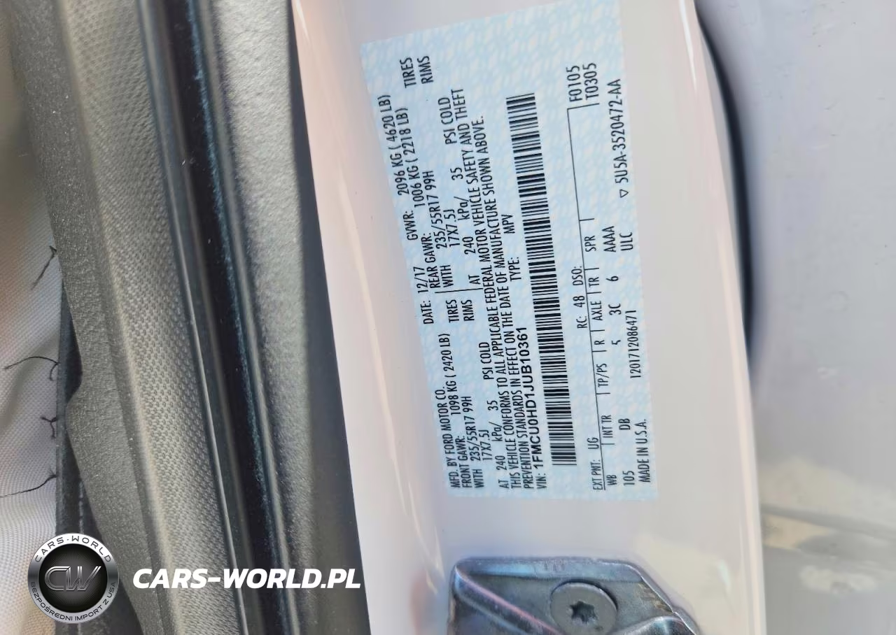 2018 Ford Escape Sel VIN:1FMCU0HD1JUB10361 - 13
