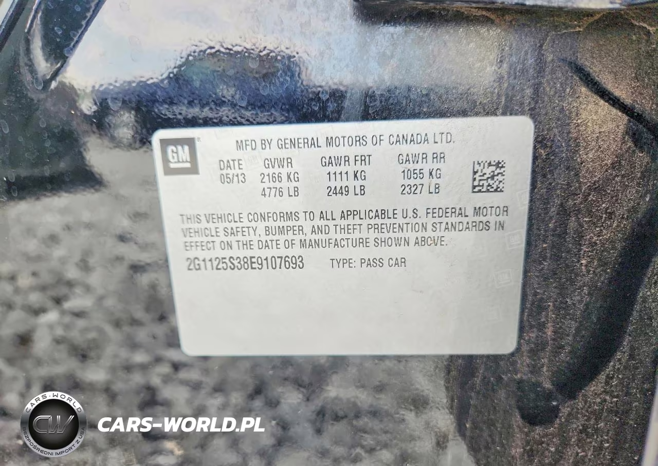 2014 Chevrolet Impala Lt VIN:2G1125S38E9107693 - 12