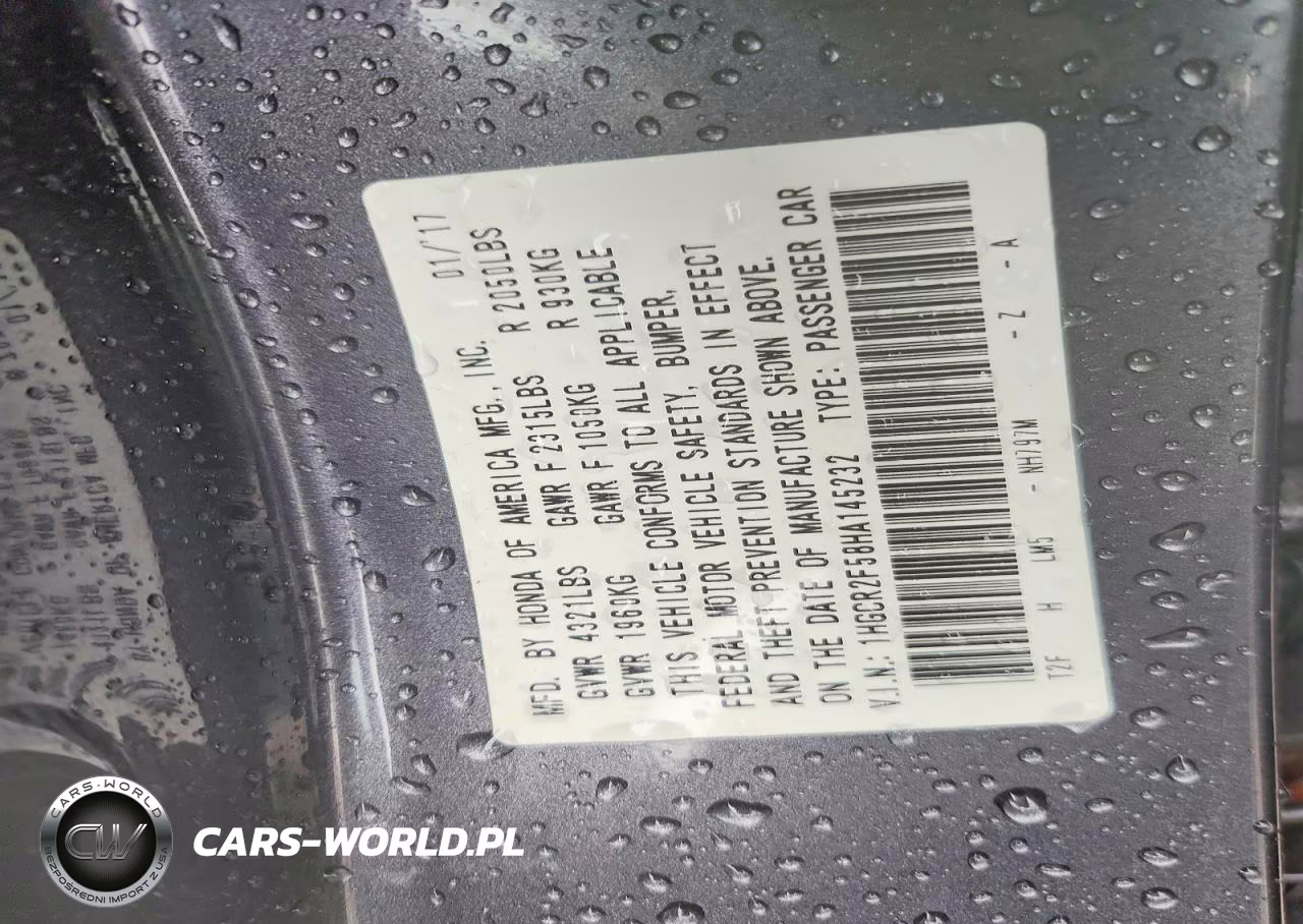 2017 Honda Accord Sport VIN:1HGCR2F58HA145232 - 12