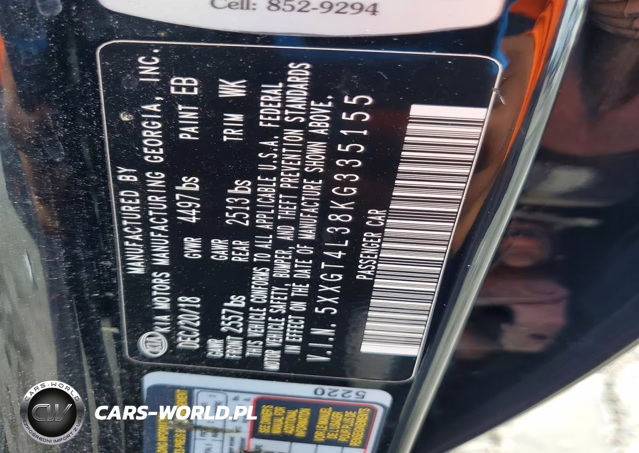 2019 Kia Optima Lx VIN:5XXGT4L38KG335155 - 12