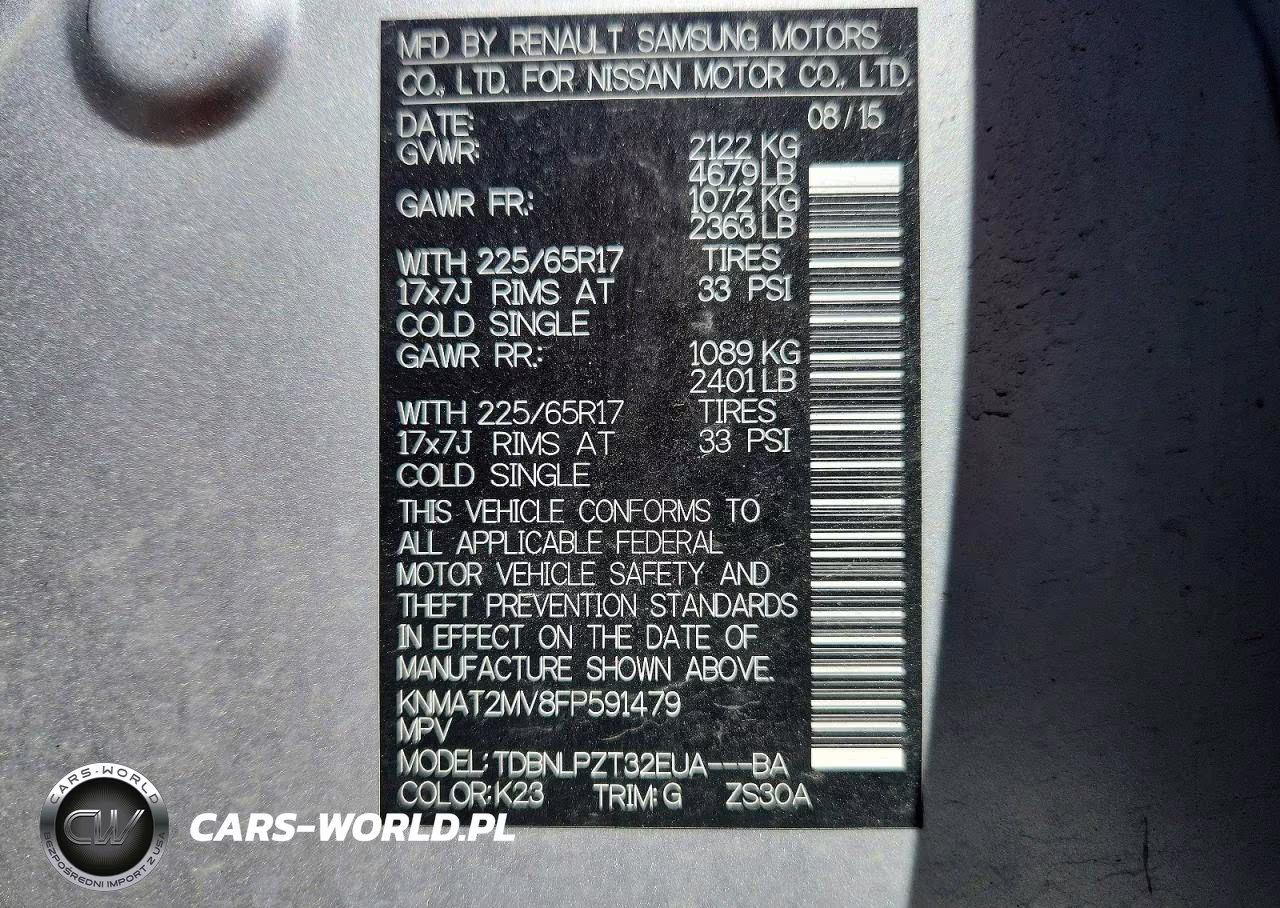 2015 Nissan Rogue S VIN:KNMAT2MV8FP591479 - 13