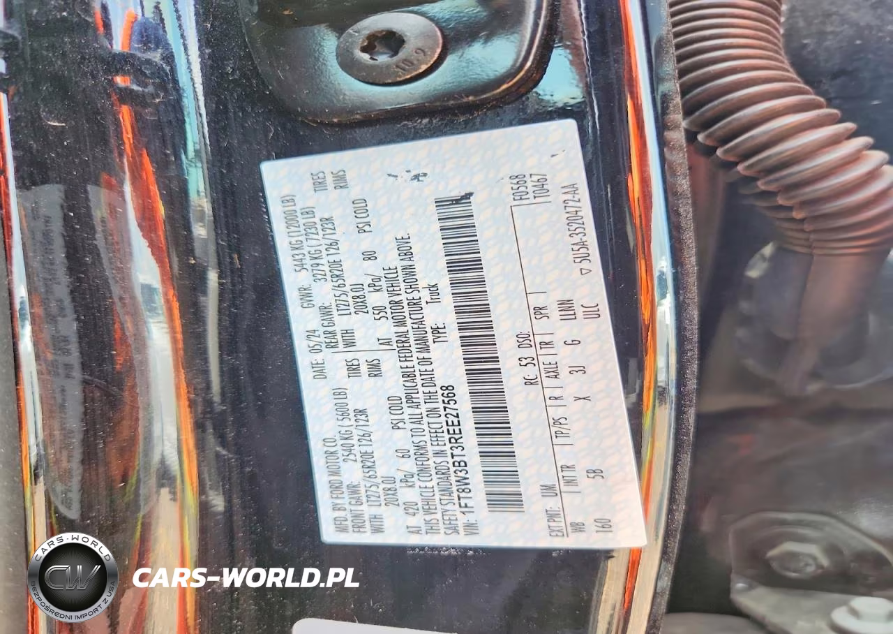 2024 Ford F350 Super Duty VIN:1FT8W3BT3REE27568 - 12