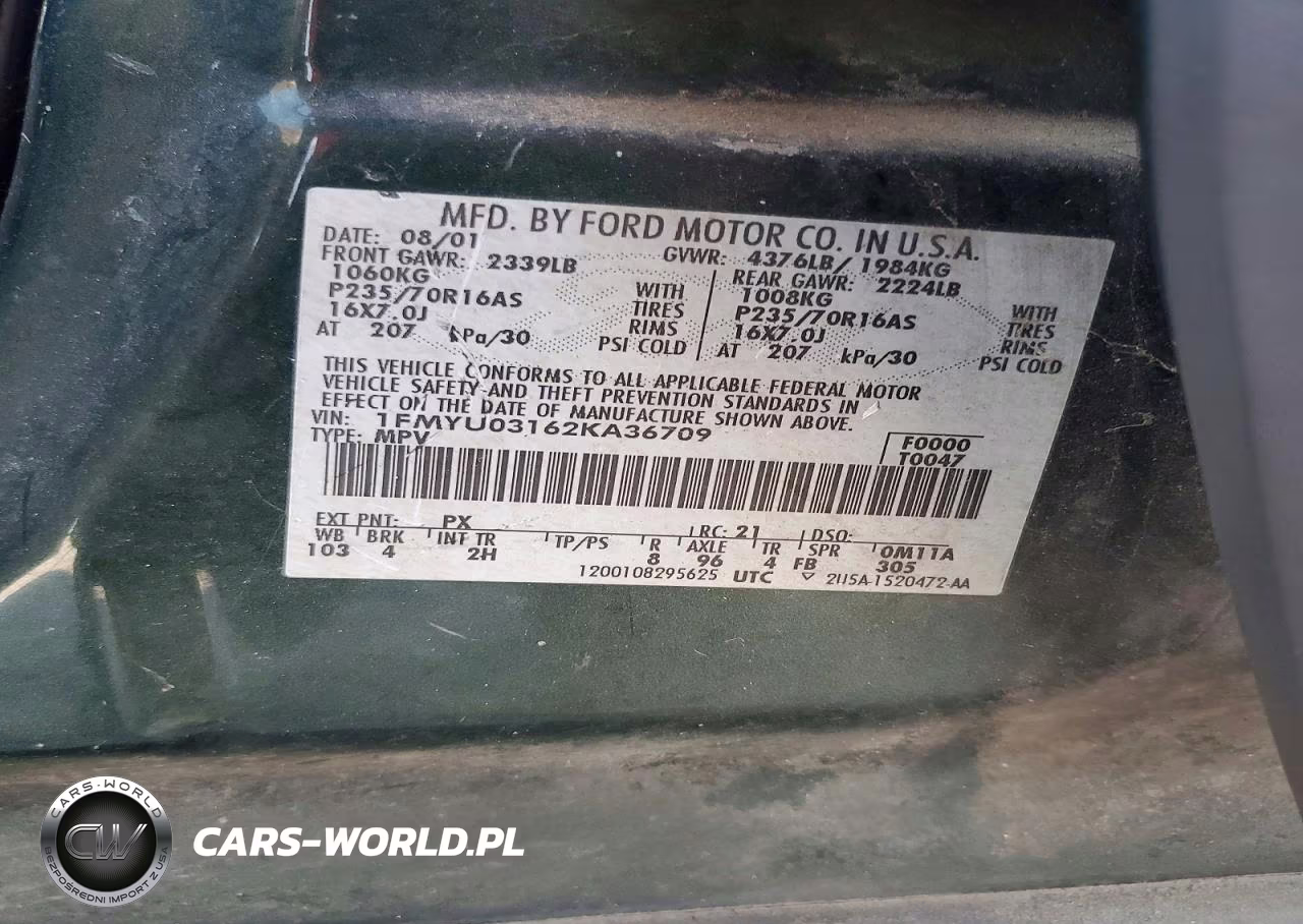 2002 Ford Escape Xlt VIN:1FMYU03162KA36709 - 13