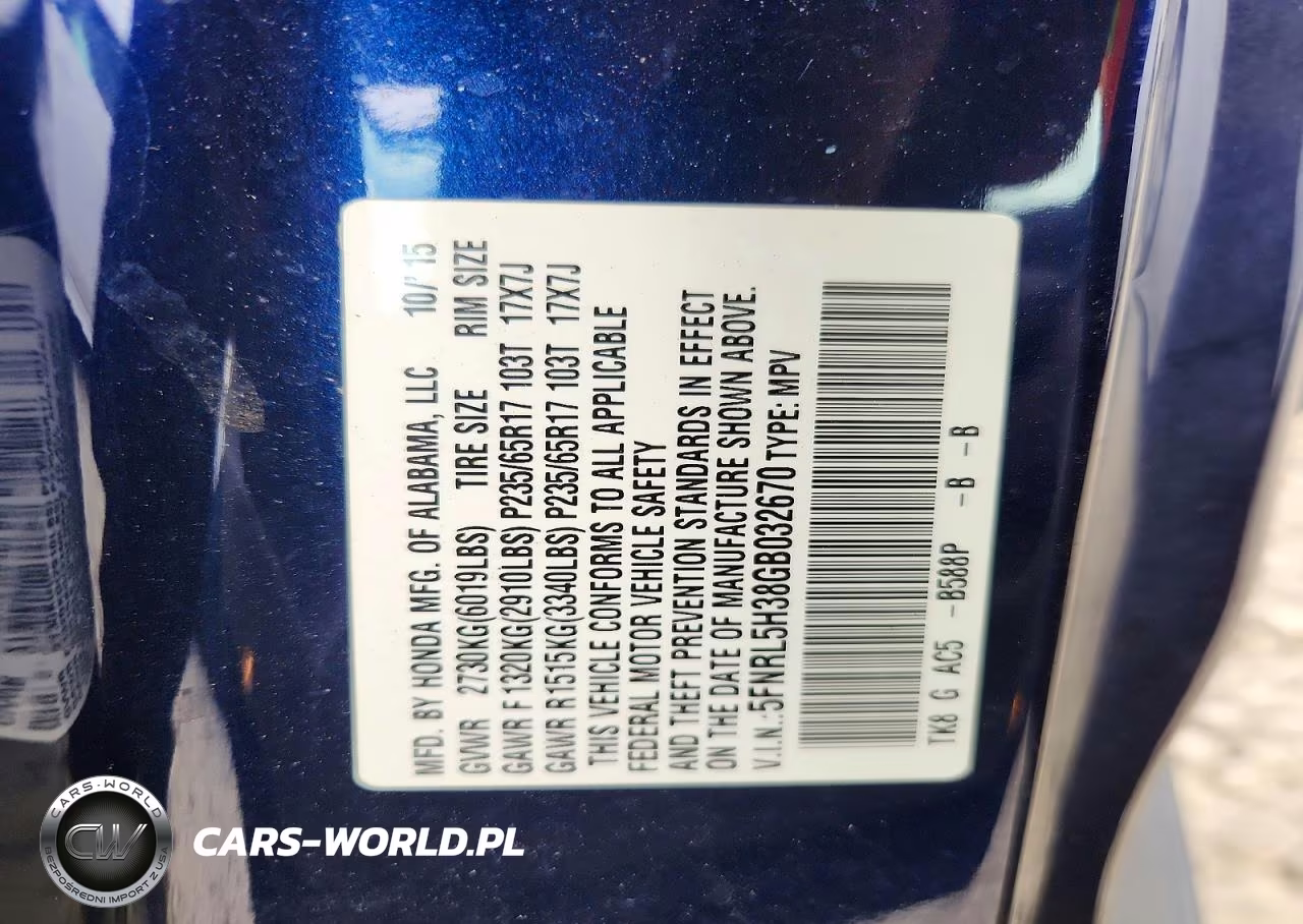 2016 Honda Odyssey Se VIN:5FNRL5H38GB032670 - 14