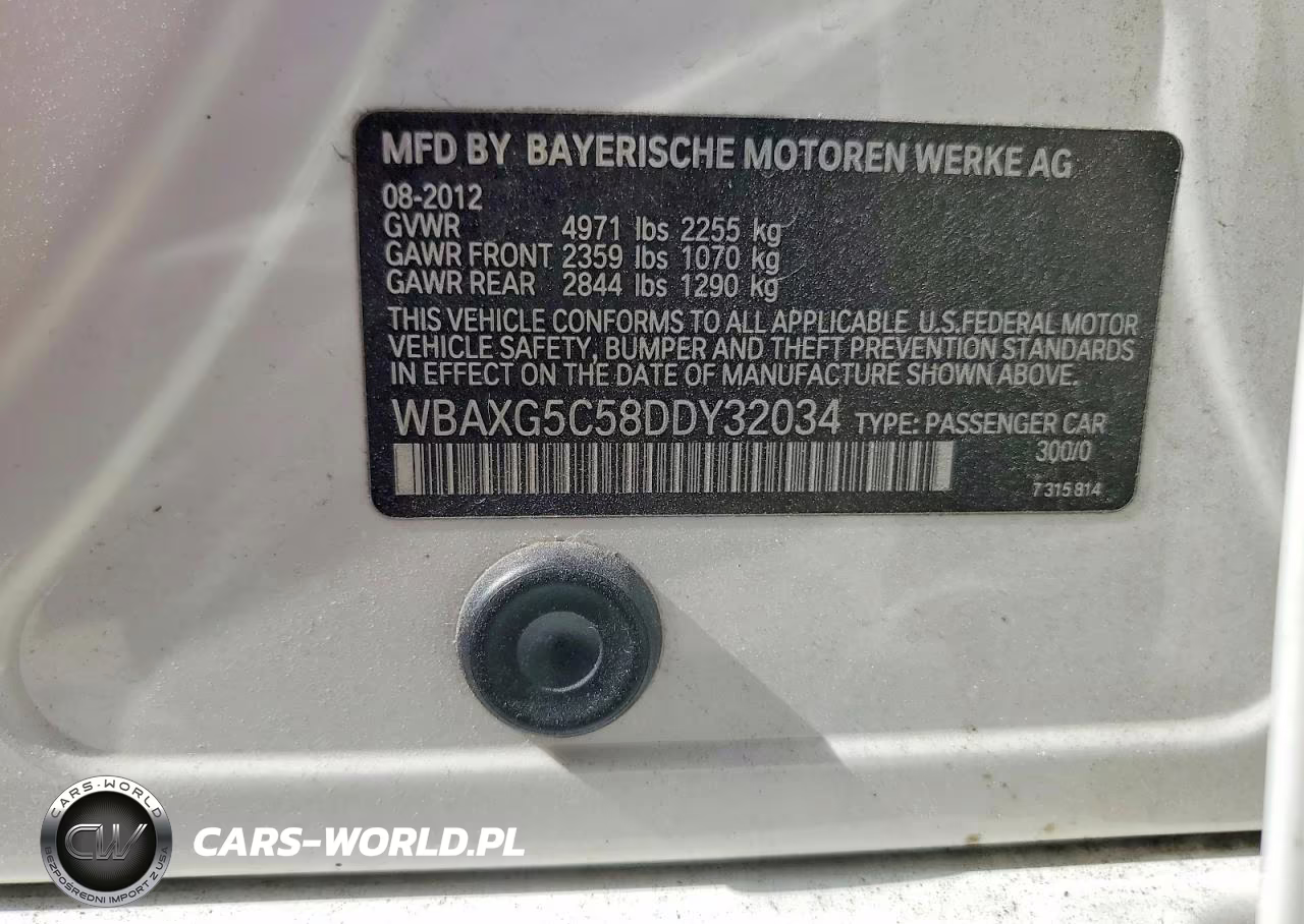 2013 BMW 528 I VIN:WBAXG5C58DDY32034 - 12