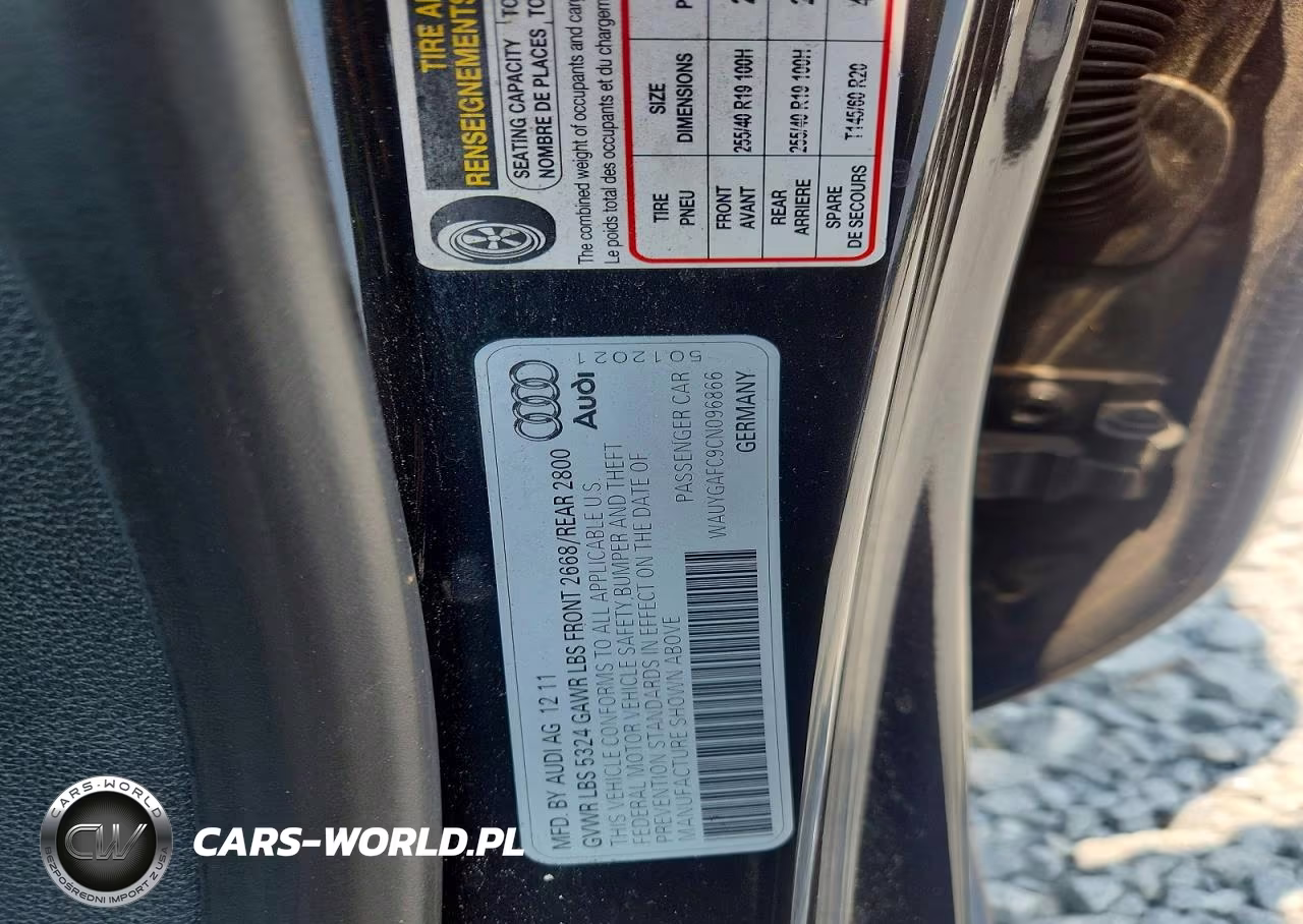 2012 Audi A7 Premium Plus VIN:WAUYGAFC9CN096866 - 12