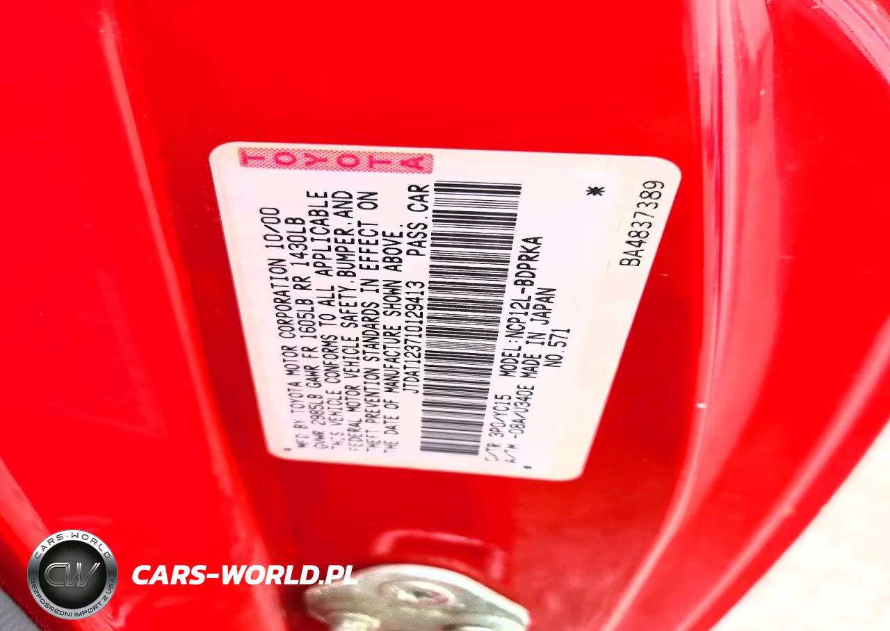 2001 Toyota Echo Base VIN:JTDAT123710129413 - 12