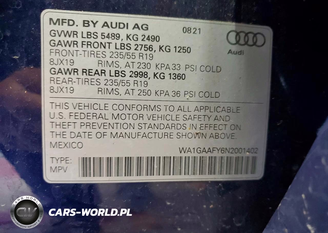 2022 Audi Q5 Premium 45 VIN:WA1GAAFY6N2001402 - 12