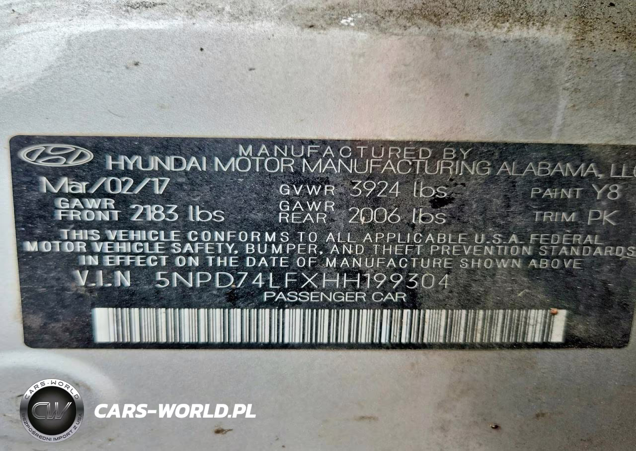 2017 Hyundai Elantra Se VIN:5NPD74LFXHH199304 - 12