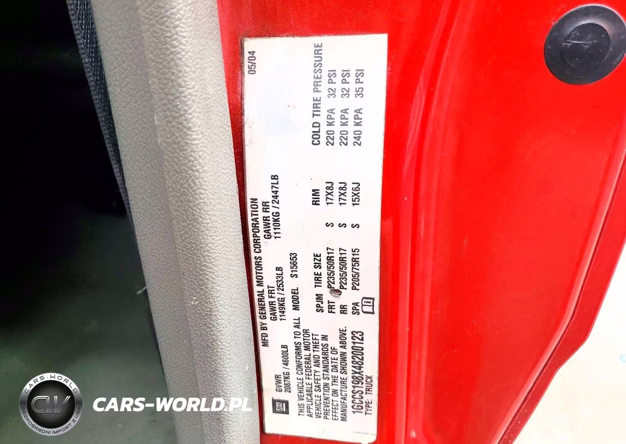 2004 Chevrolet Colorado VIN:1GCCS198X48200123 - 12