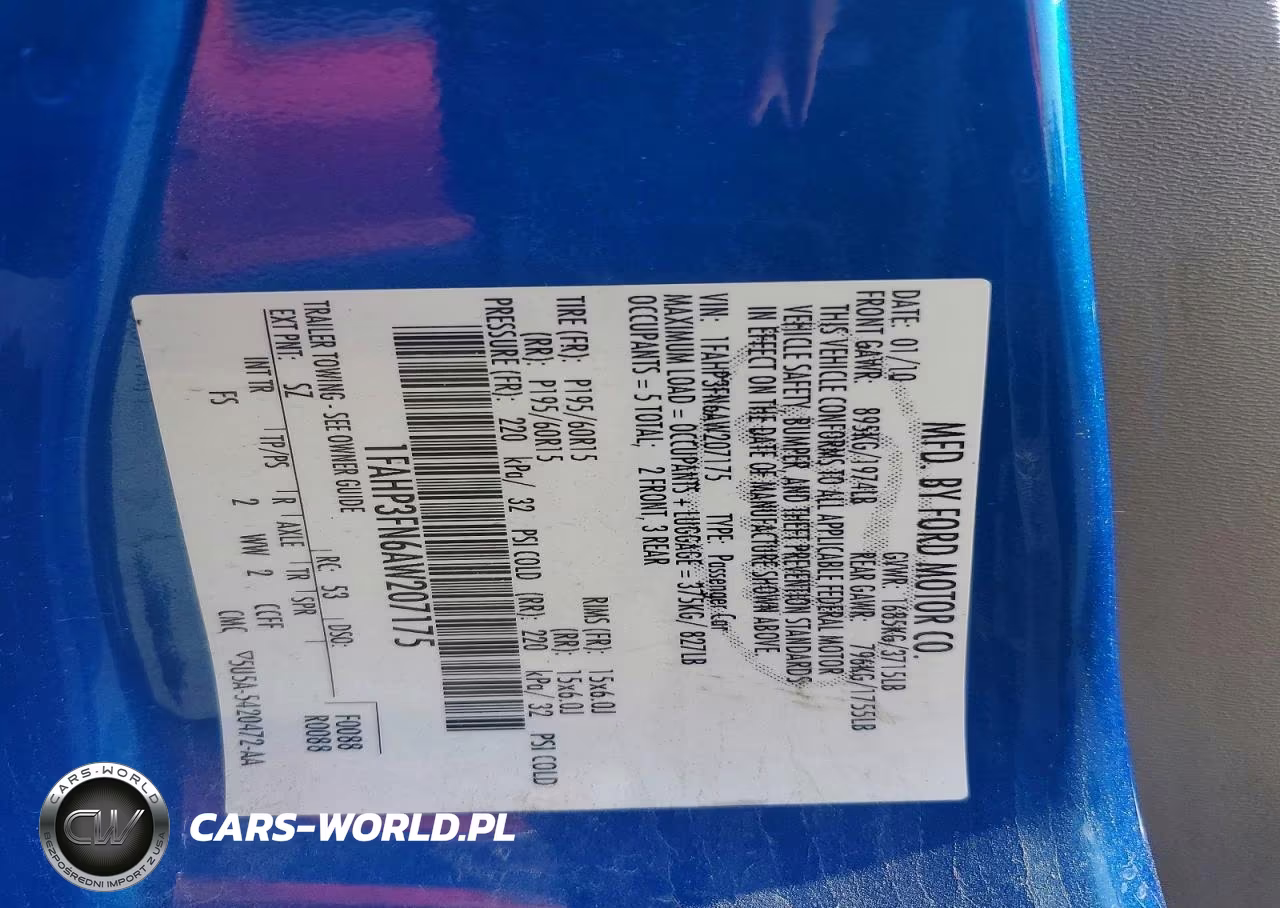 2010 Ford Focus Se VIN:1FAHP3FN6AW207175 - 12