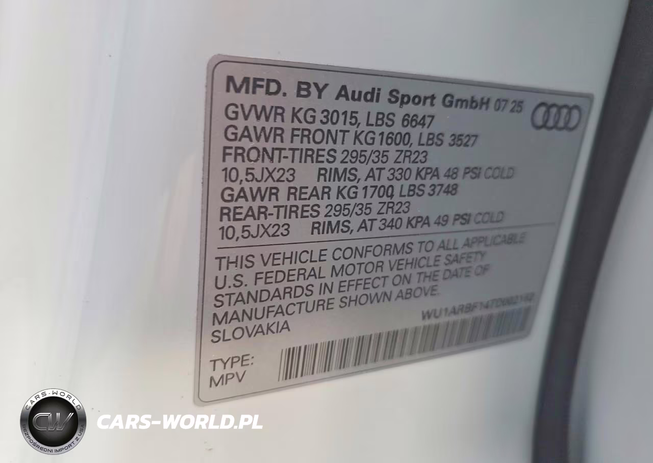 2026 Audi Rs Q8 VIN:WU1ARBF14TD002162 - 14