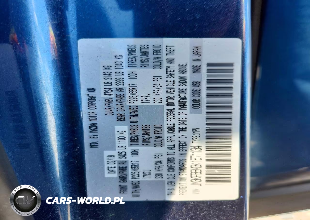 2019 Mazda Cx-5 Sport VIN:JM3KFBBM3K1571134 - 13