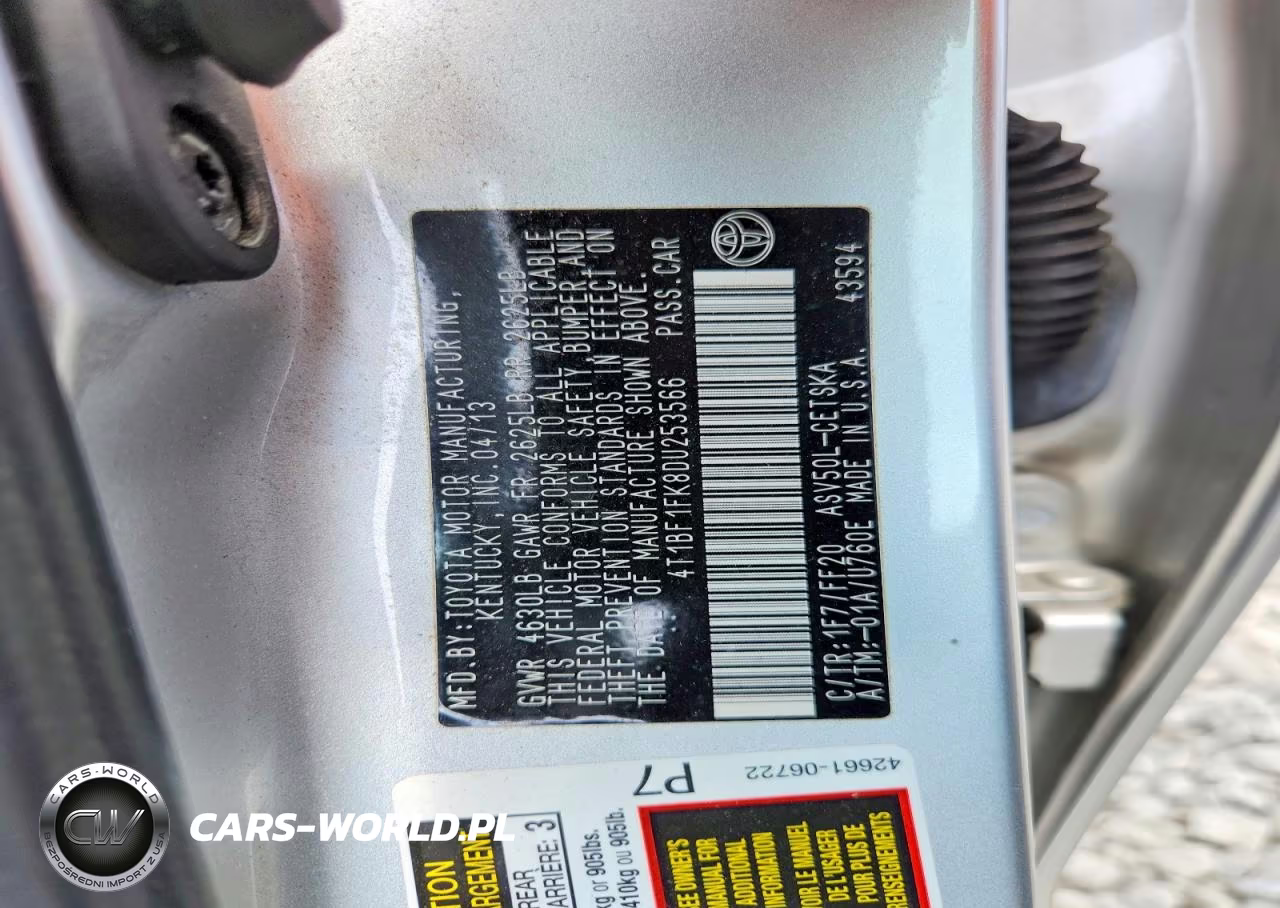 2013 Toyota Camry Se VIN:4T1BF1FK8DU253566 - 12