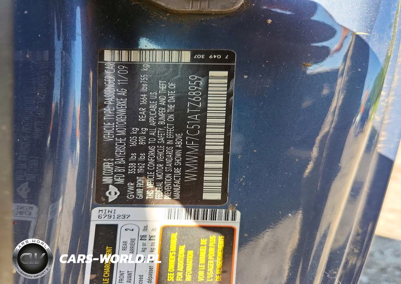 2010 Mini Cooper S VIN:WMWMF7C51ATZ68959 - 12