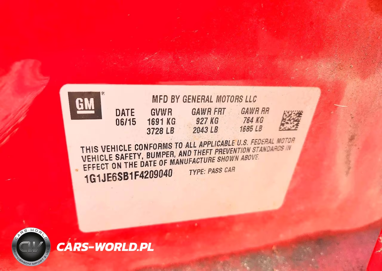 2015 Chevrolet Sonic Ltz VIN:1G1JE6SB1F4209040 - 13