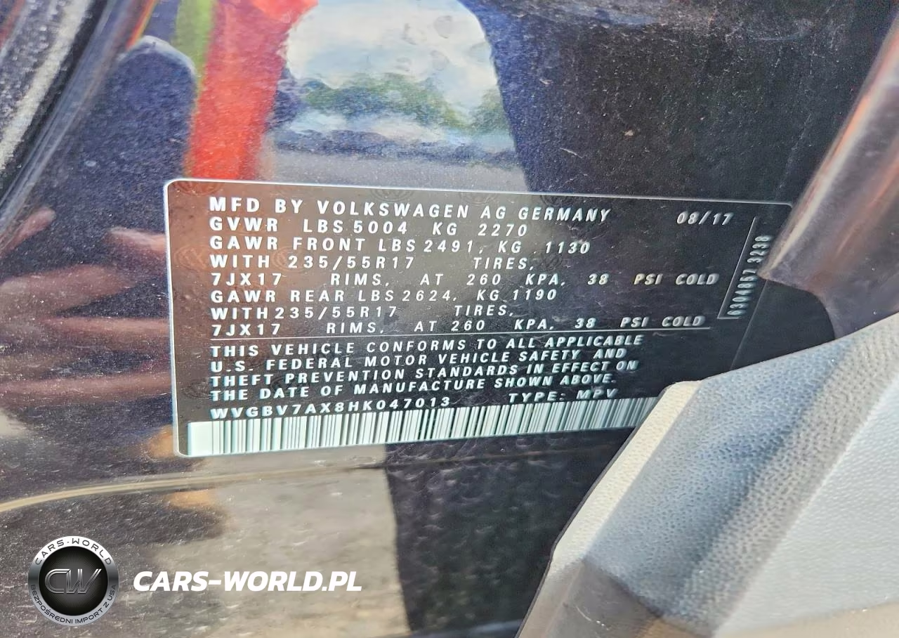 2017 Volkswagen Tiguan S VIN:WVGBV7AX8HK047013 - 12