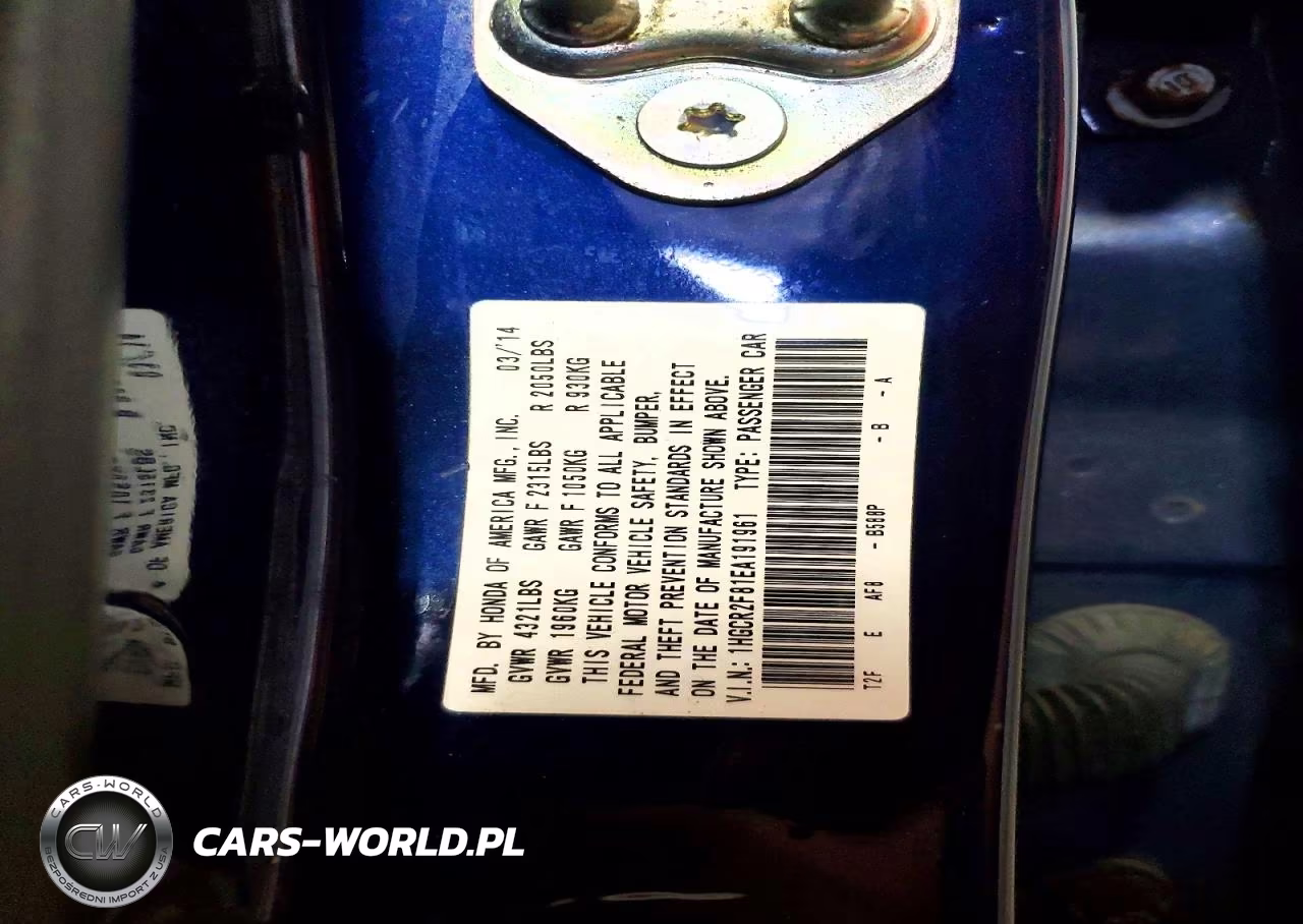 2014 Honda Accord Exl VIN:1HGCR2F81EA191961 - 12