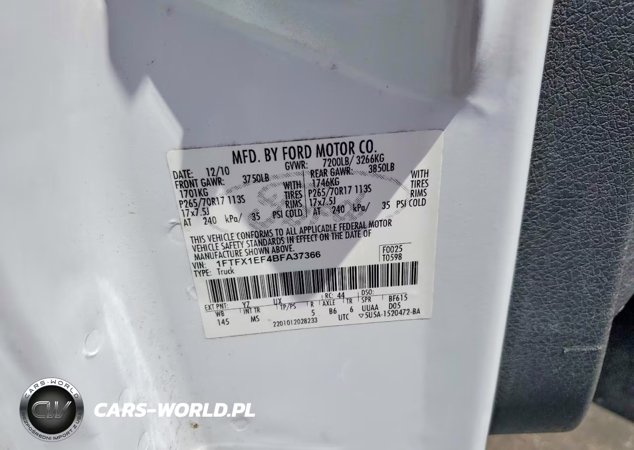2011 Ford F150 Super Cab VIN:1FTFX1EF4BFA37366 - 12