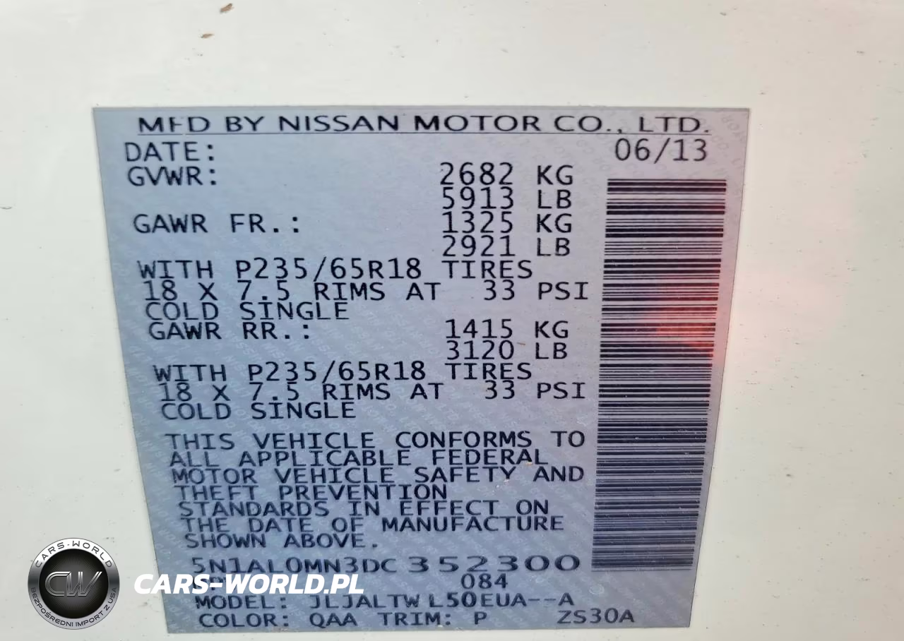 2013 Infiniti Jx35 Base VIN:5N1AL0MN3DC352300 - 13