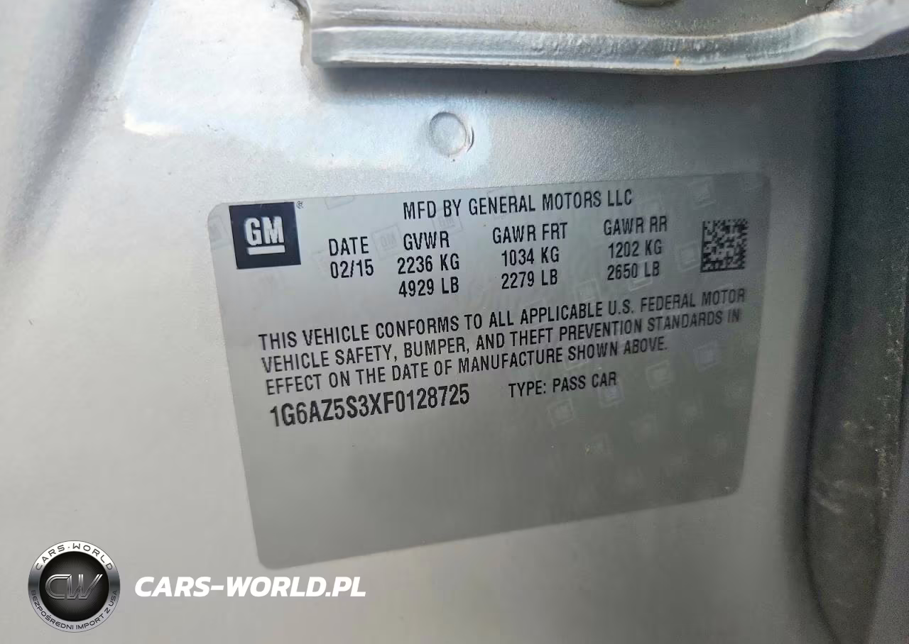 2015 Cadillac Cts Premium Collection VIN:1G6AZ5S3XF0128725 - 12