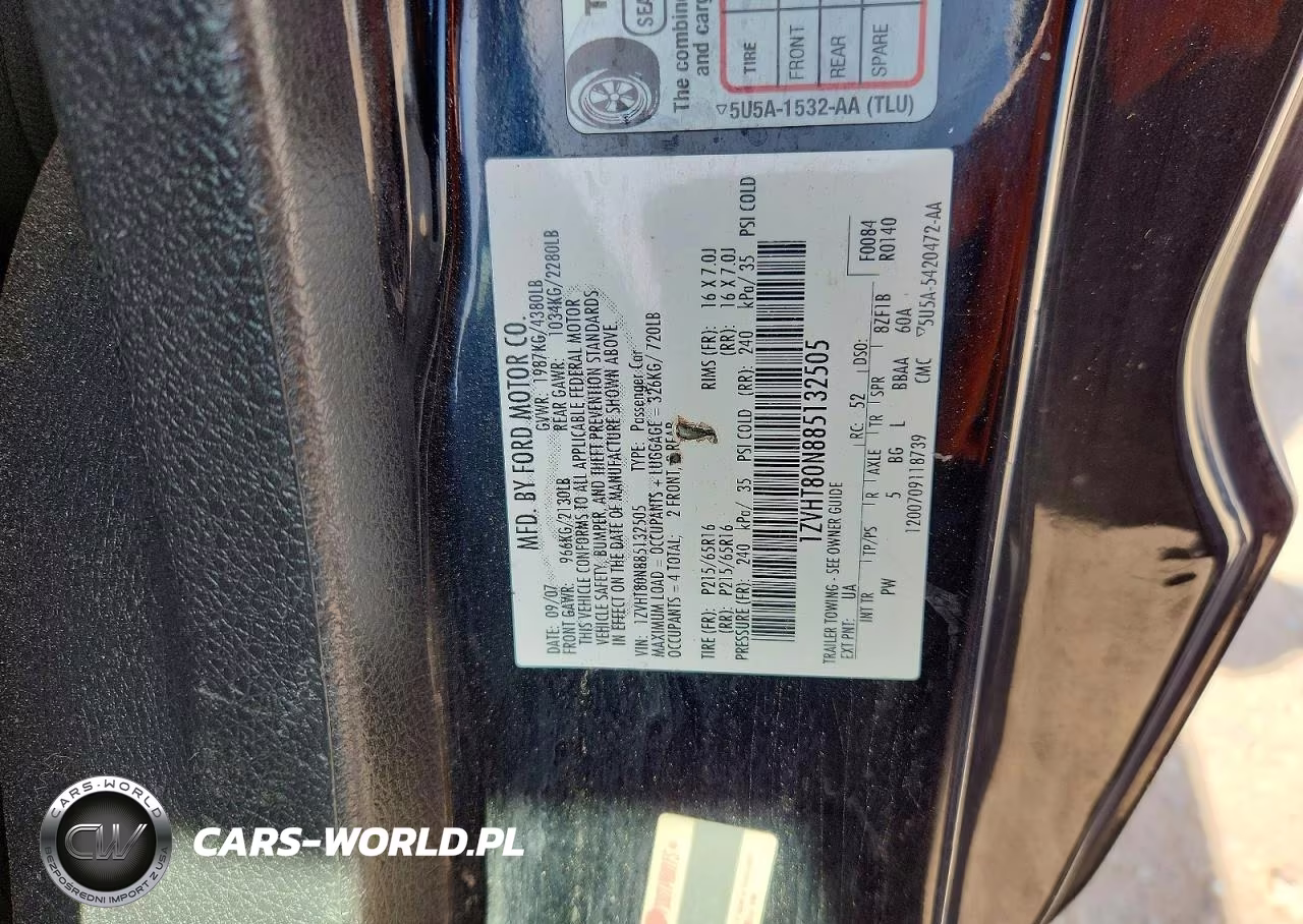 2008 Ford Mustang VIN:1ZVHT80N885132505 - 12