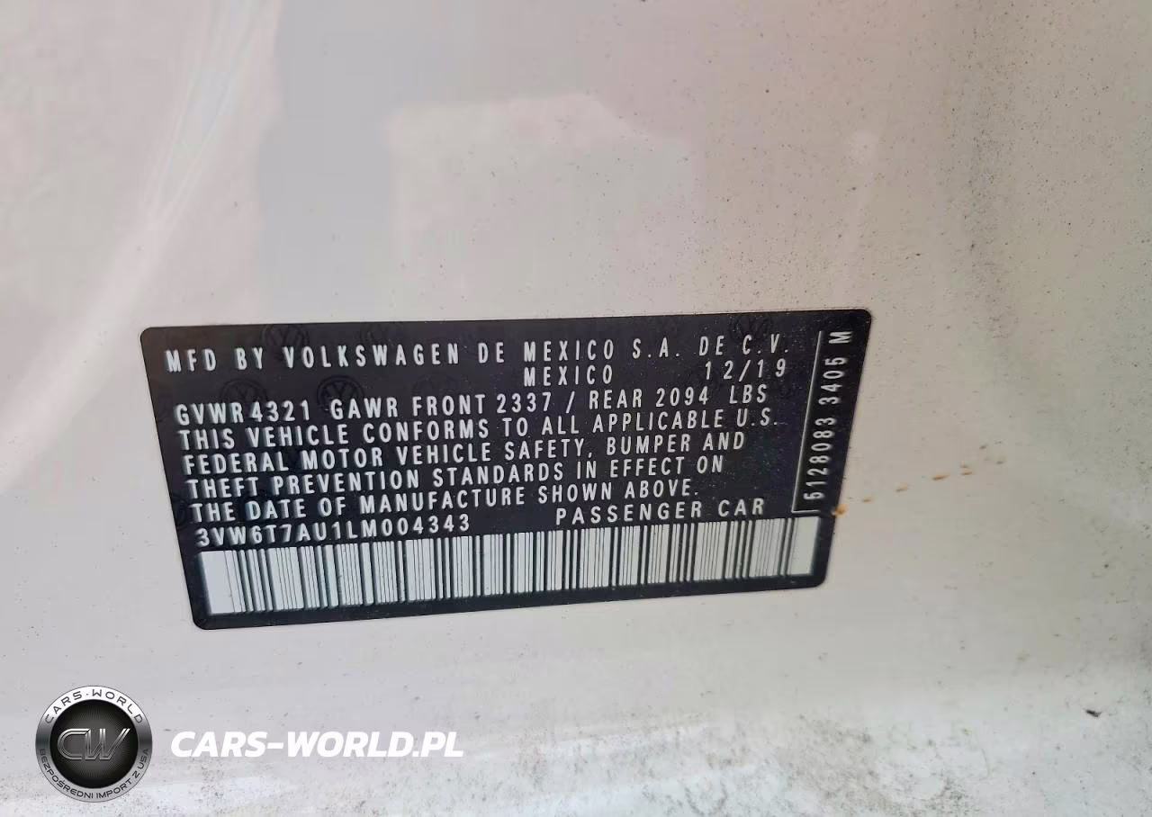 2020 Volkswagen Gti S VIN:3VW6T7AU1LM004343 - 12