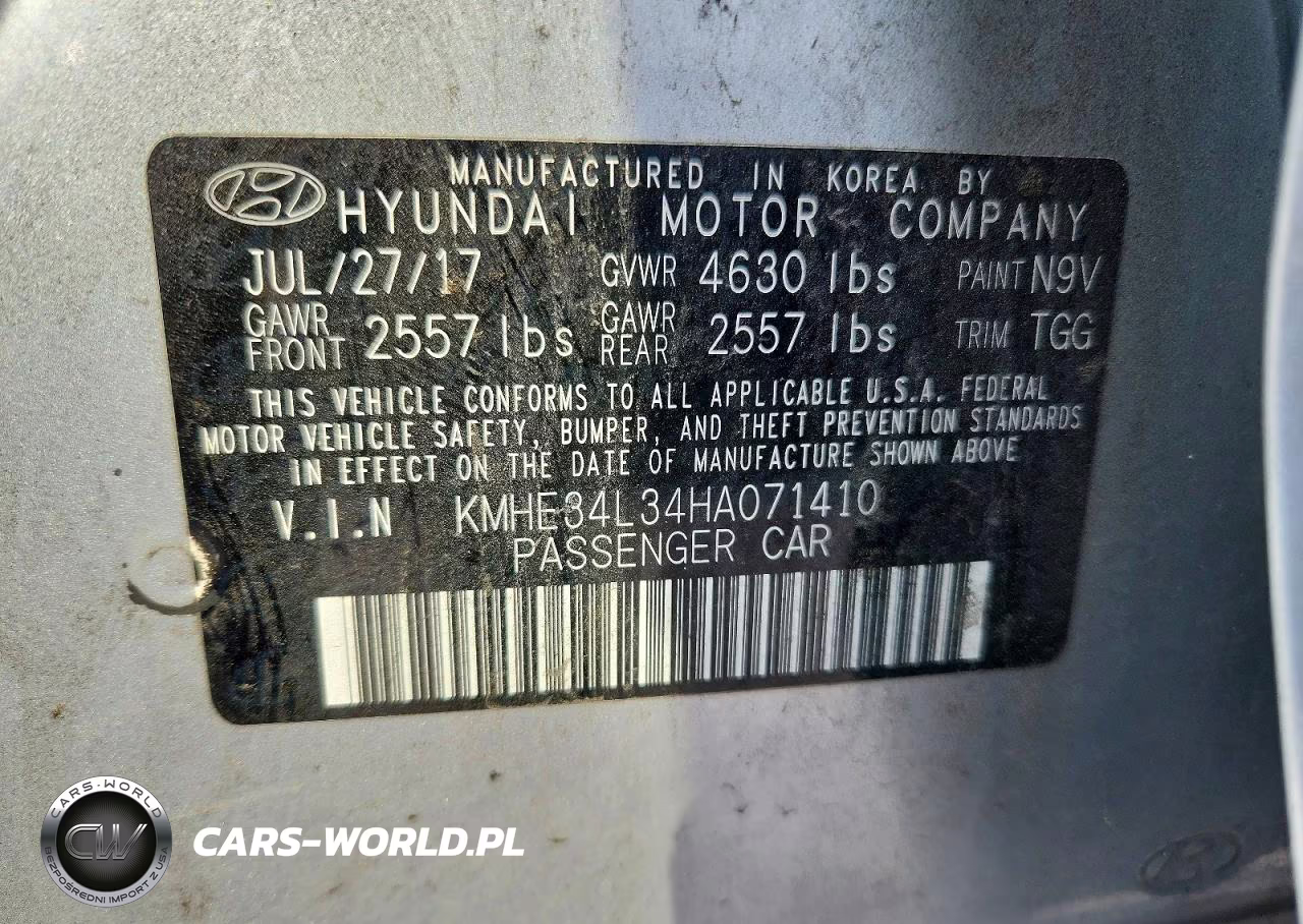 2017 Hyundai Sonata Hybrid Limited VIN:KMHE34L34HA071410 - 12