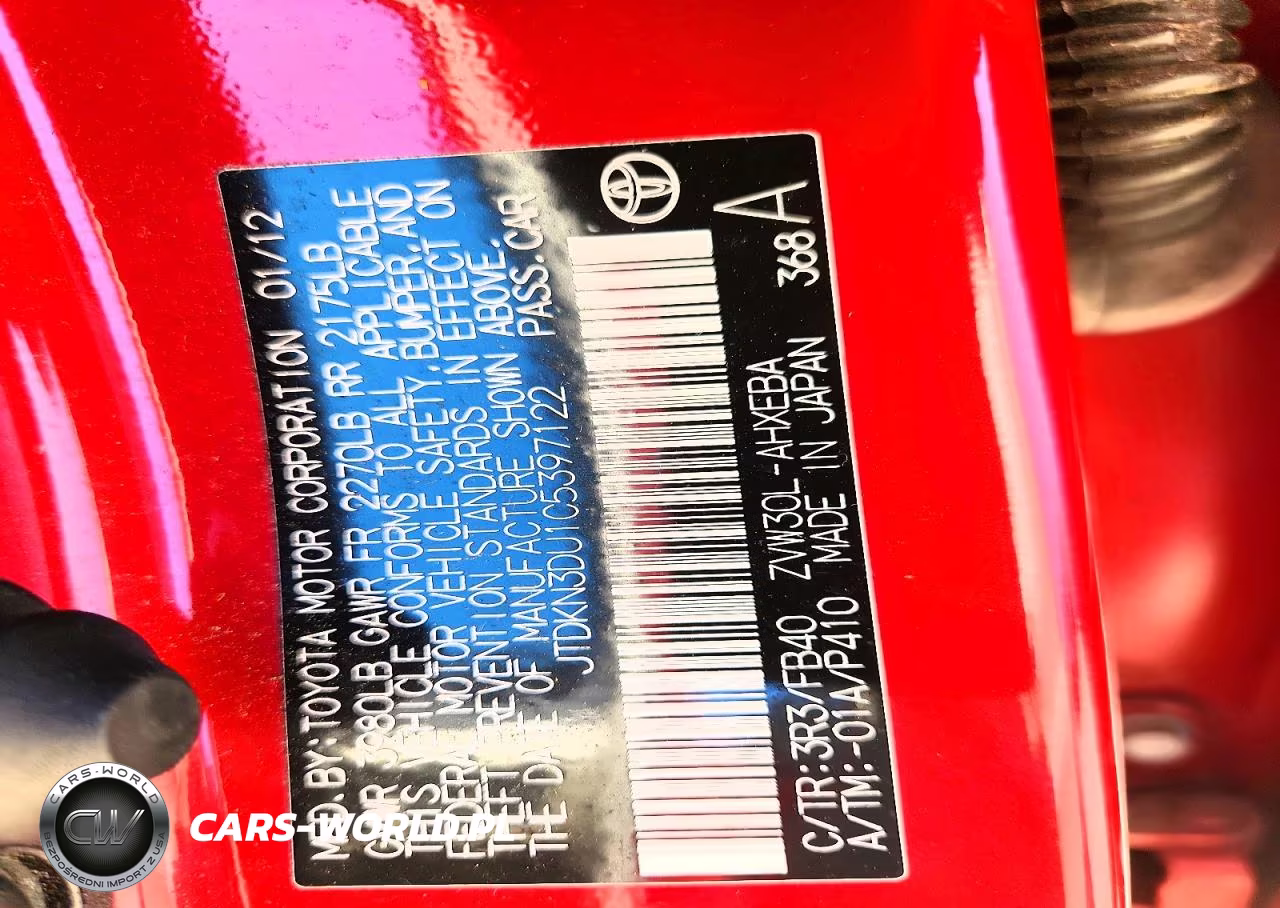 2012 Toyota Prius Two VIN:JTDKN3DU1C5397122 - 13