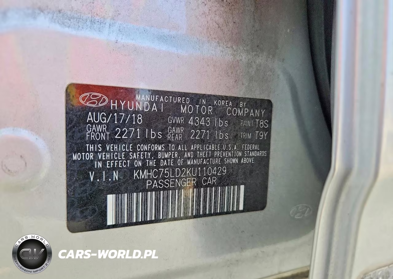 2019 Hyundai Ioniq Limited VIN:KMHC75LD2KU110429 - 13