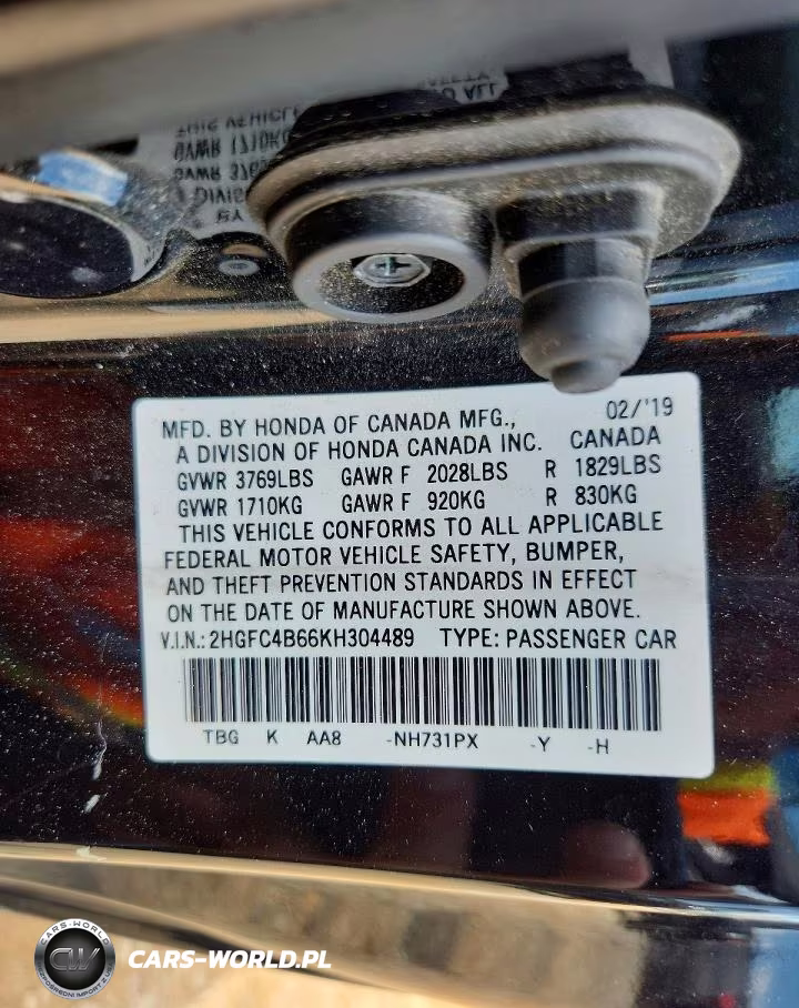 2019 Honda Civic Lx VIN:2HGFC4B66KH304489 - 12