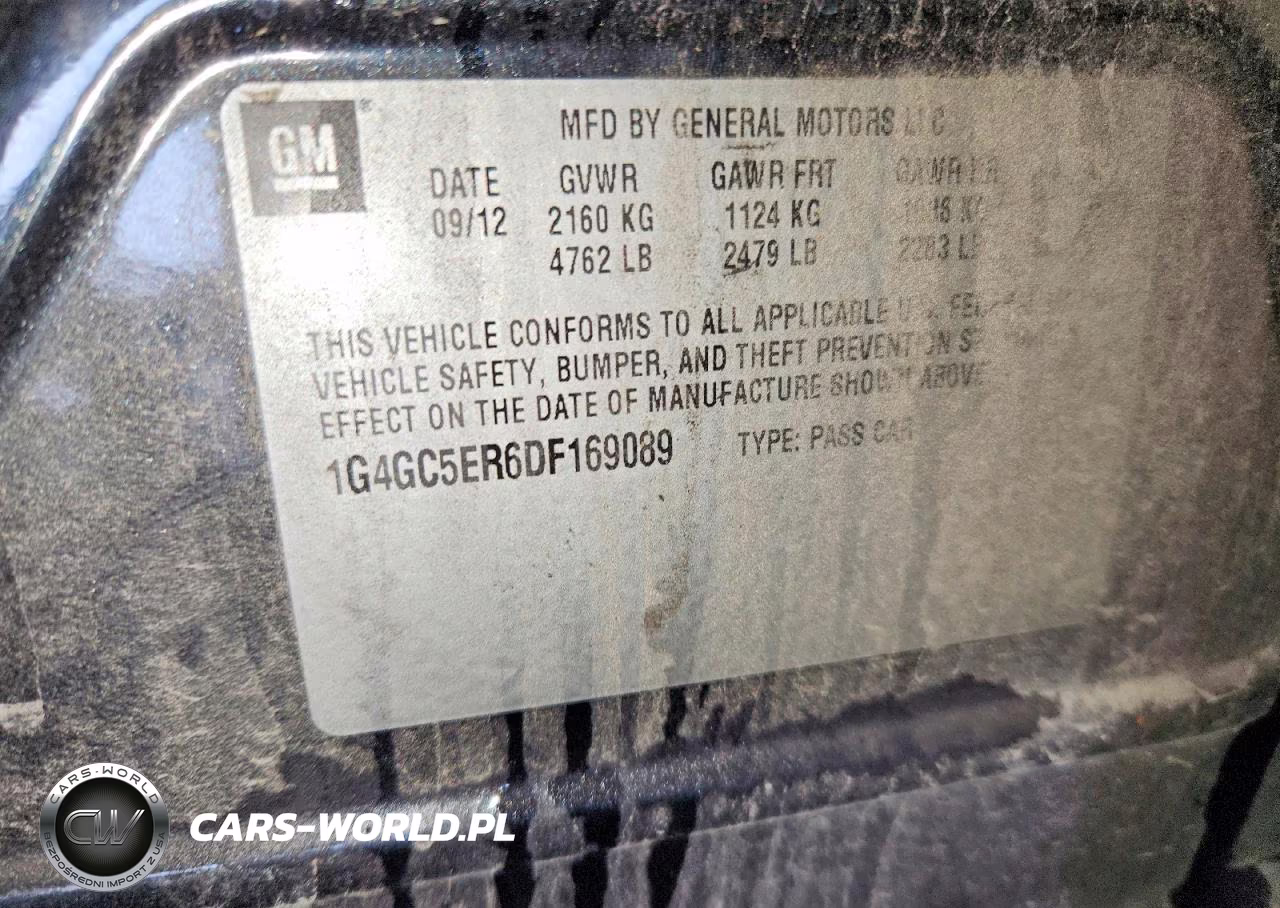 2013 Buick Lacrosse VIN:1G4GC5ER6DF169089 - 12