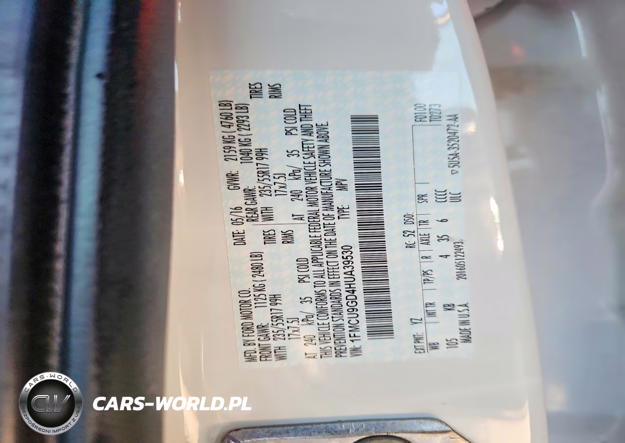 2017 Ford Escape Se VIN:1FMCU9GD4HUA39530 - 14