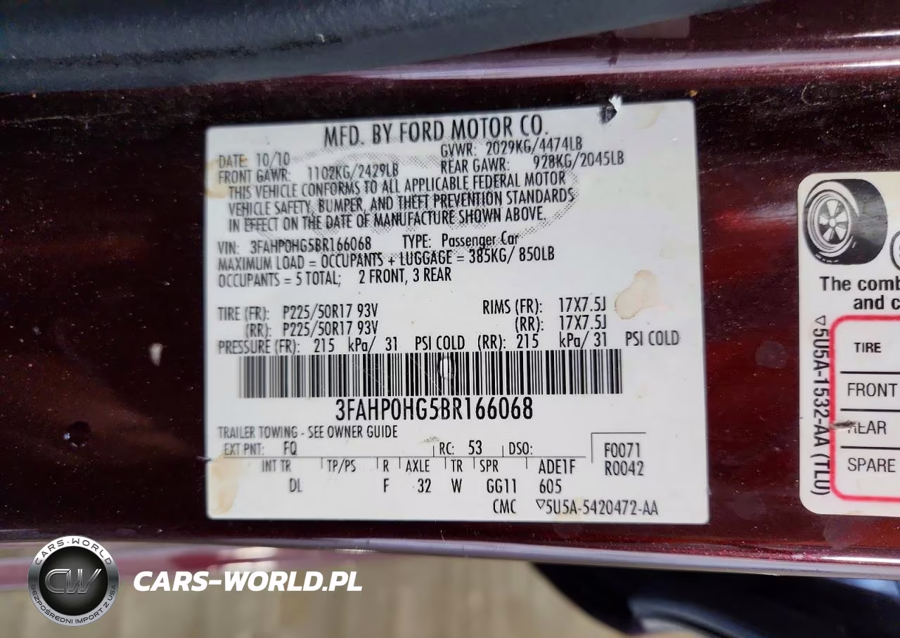 2011 Ford Fusion Se VIN:3FAHP0HG5BR166068 - 12