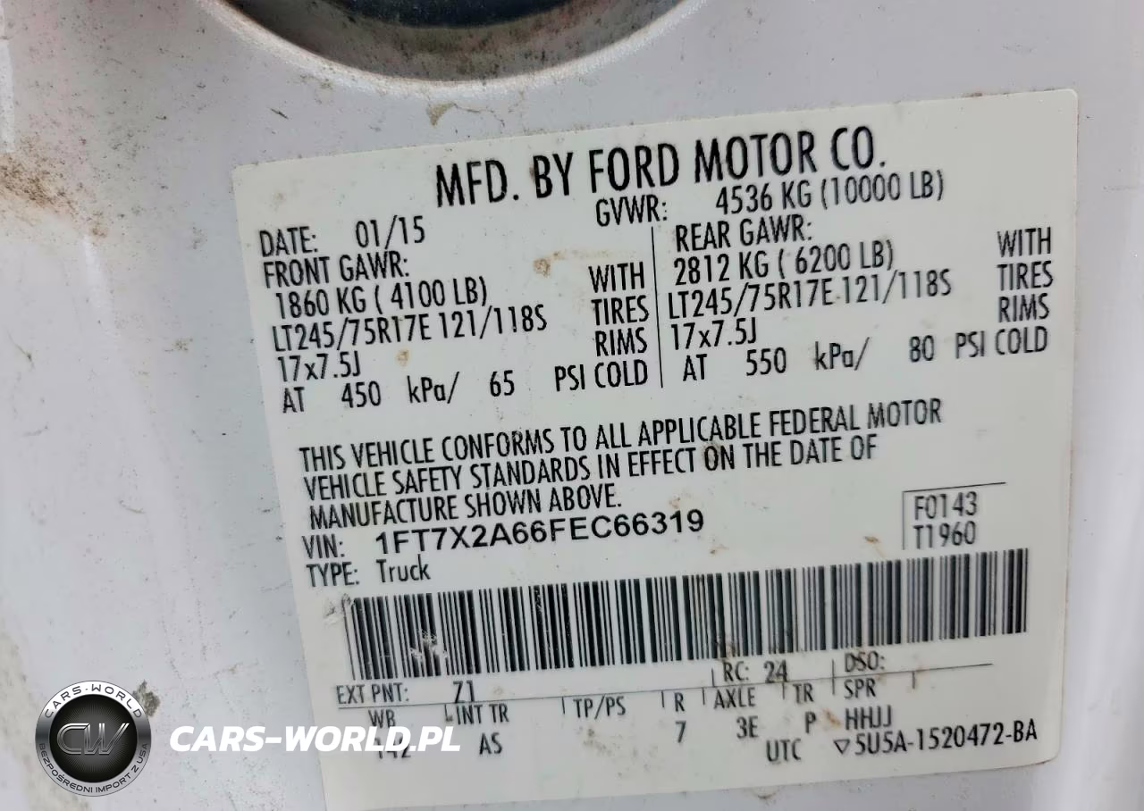 2015 Ford F250 Super Duty VIN:1FT7X2A66FEC66319 - 12
