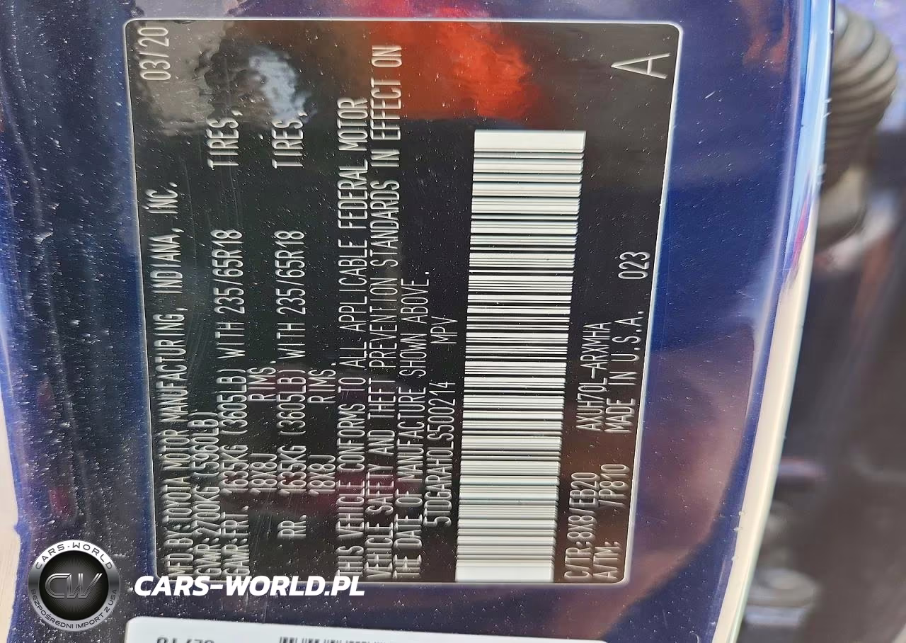 2020 Toyota Highlander Hybrid Xle VIN:5TDGARAH0LS500214 - 13