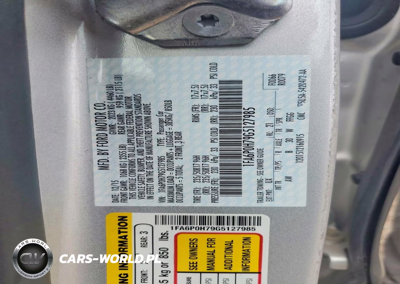 2016 Ford Fusion Se VIN:1FA6P0H79G5127985 - 12