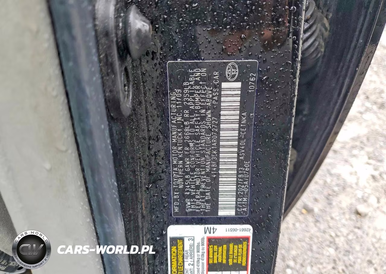 2010 Toyota Camry Le VIN:4T4BF3EK1AR072727 - 13