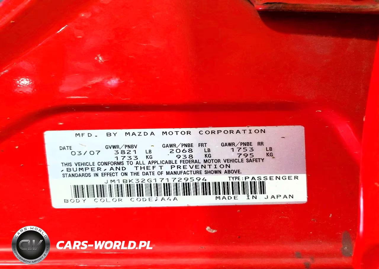 2007 Mazda 3 I VIN:JM1BK32G171729594 - 12